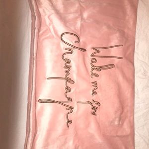 Champagne velvet throw pillow.